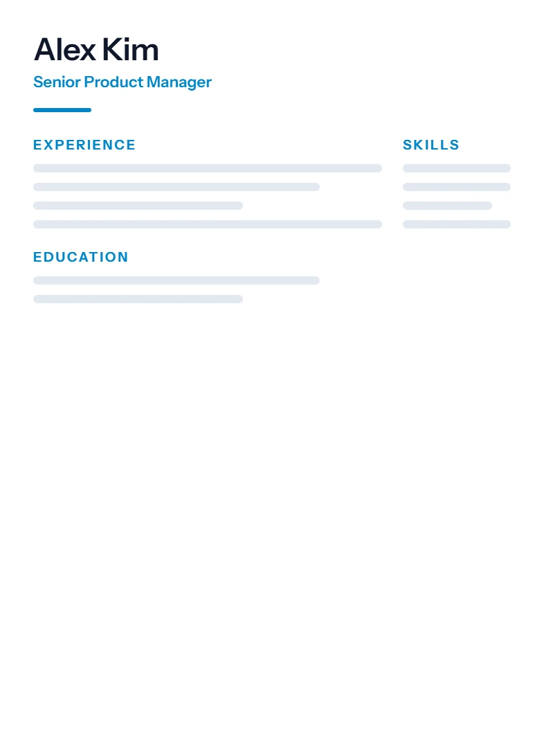 Minimal CV template by DAVZON